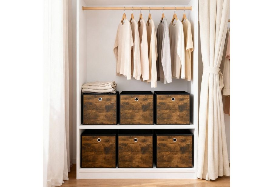 Sekey Aufbewahrungsbox Aufbewahrungsboxen aus Vliesstoff mit Griff – faltbare Stoffboxen, Faltbox Organizer für Kleidung Aufbewahrungsboxe für Schrank und Regal von Sekey
