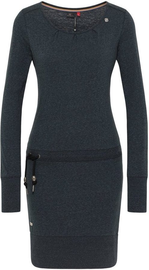 Ragwear Jerseykleid ALEXA mit Kordelzug und kontrastigen Zierperlen-Besatz von Ragwear