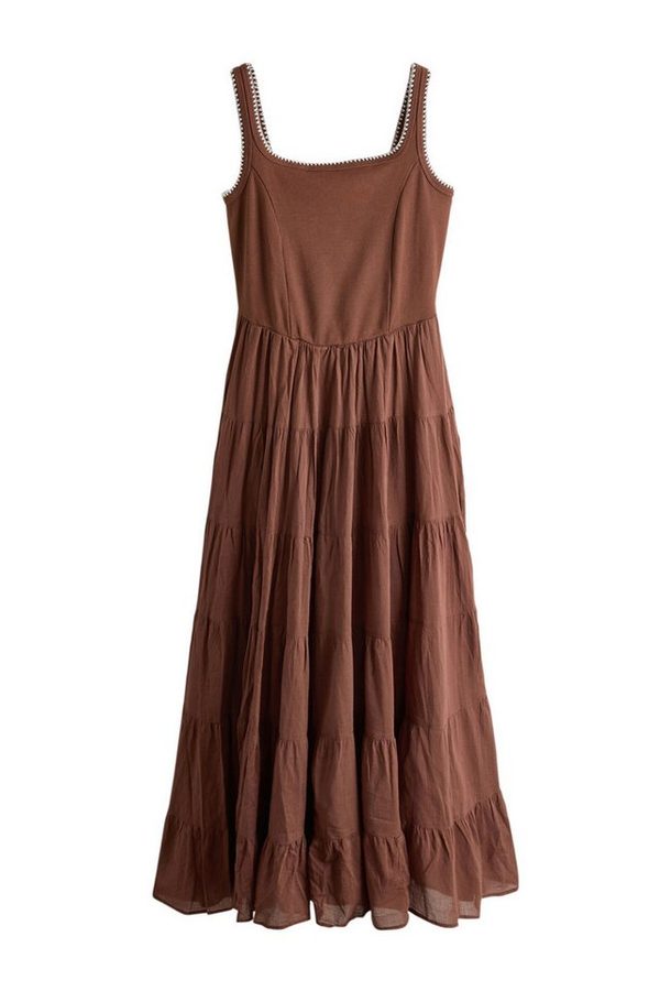 Next Midikleid Gestuftes, ärmelloses Sommerkleid in Midilänge (1-tlg) von Next