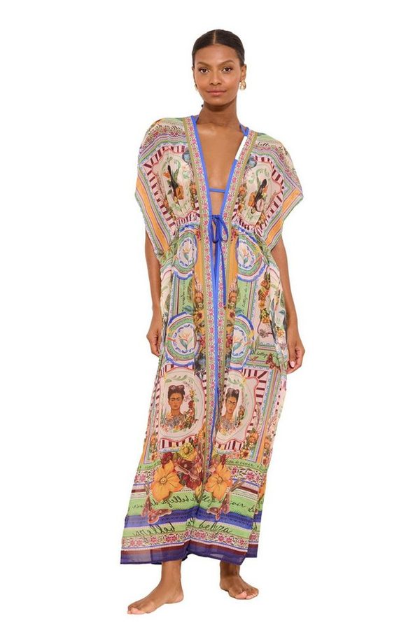 LIPSY Strandkleid Lipsy Maxi-Strandkleid mit Print & Bindegürtel (1-tlg) von Lipsy