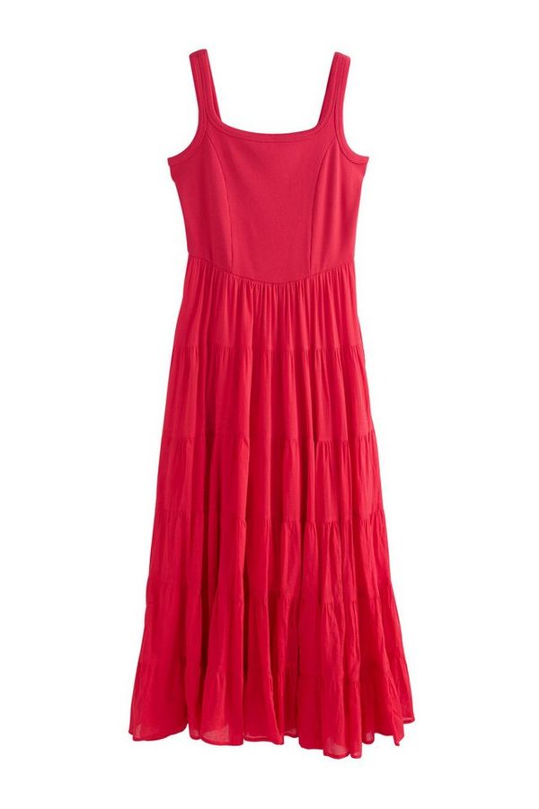Next Midikleid Gestuftes, ärmelloses Sommerkleid in Midilänge (1-tlg) von Next
