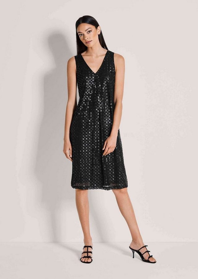 MADELEINE Midikleid Partykleid mit V-Ausschnitt Ärmelloses Sommerkleid mit breiten Trägern und Knielänge von MADELEINE