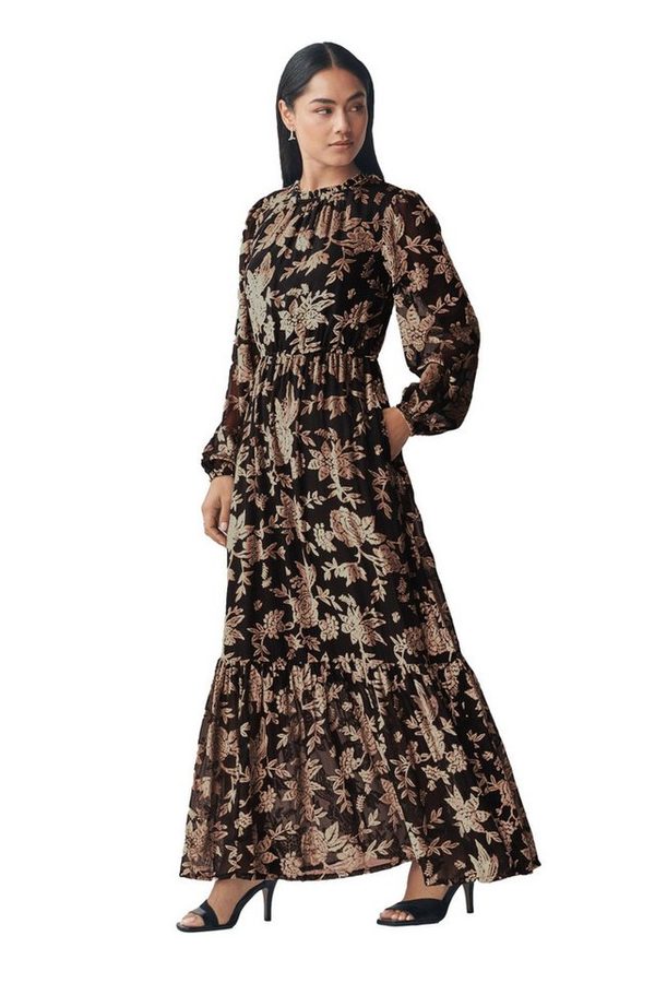 LAURA ASHLEY Samtkleid Laura Ashley Devore Samt-Maxikleid (1-tlg) von Laura Ashley