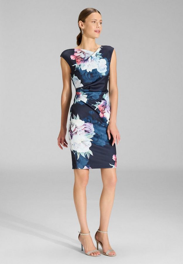 SWING Cocktailkleid - Cocktailkleid aus bedrucktem Scuba Figurbetonte Passform von SWING