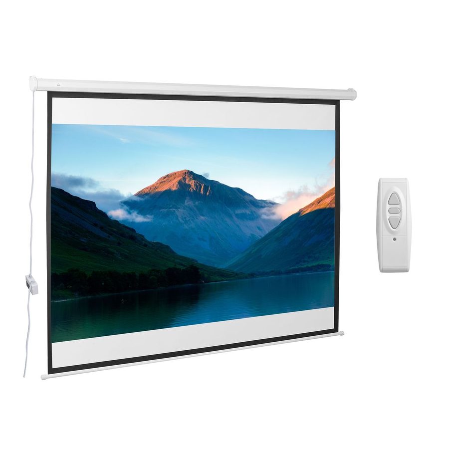 HOMCOM HOMCOM Beamer Leinwand Elektrisch 203 x 152cm Projektionsleinwand mit Fernbedienung von HOMCOM