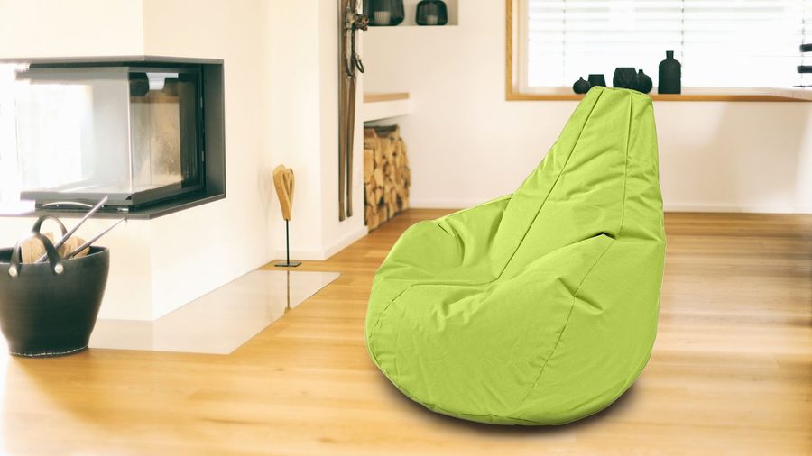 Kinzler Outdoorfähiger Sitzsack Gamer, ca. 100 x 100 cm, Farbe:Apfelgrün von Kinzler
