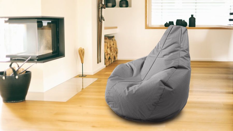 Kinzler Outdoorfähiger Sitzsack Gamer, ca. 100 x 100 cm, Farbe:Anthrazit von Kinzler