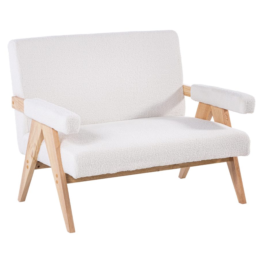 Better Home 2-Sitzer Sofa mit Armlehne, ca. 111 x 82,5 x 84,5 cm - Weiß von Better Home
