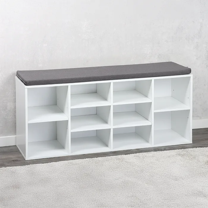 Kesper Schuhschrank mit Sitzkissen, weiß von Kesper