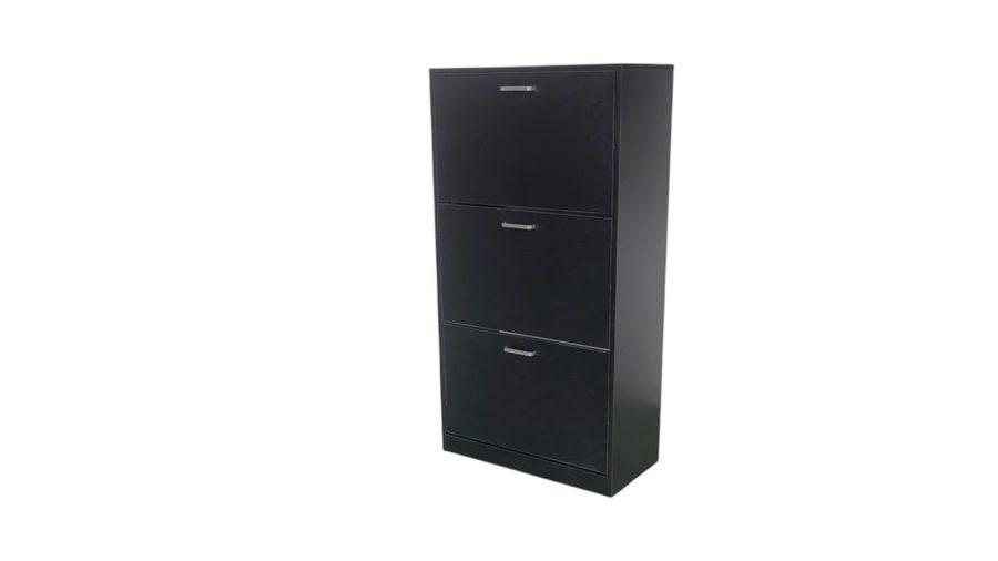 Hardin 1fachgut LuxeFit Schuhschrank mit 3 Türen, ca. 60 x 30 x 114,5 cm – Schwarz von Hardin 1fachgut