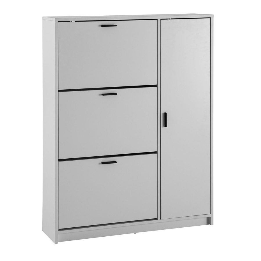 Wohnling Schuhschrank 90x120x24 cm MDF Weiß von Wohnling