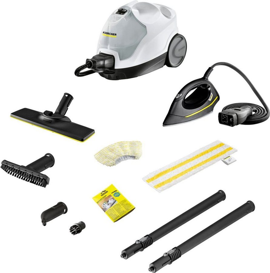 KÄRCHER Dampfreiniger SC 4 EASYFIX IRON, 2000 W, mit Bodendüse EasyFix und Dampfdruck-Bügeleisen von Karcher