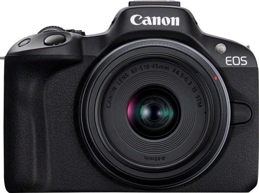 Canon EOS R50 schwarz + RF-S 18-45mm f4,5-6,3 IS STM Systemkamera von Canon