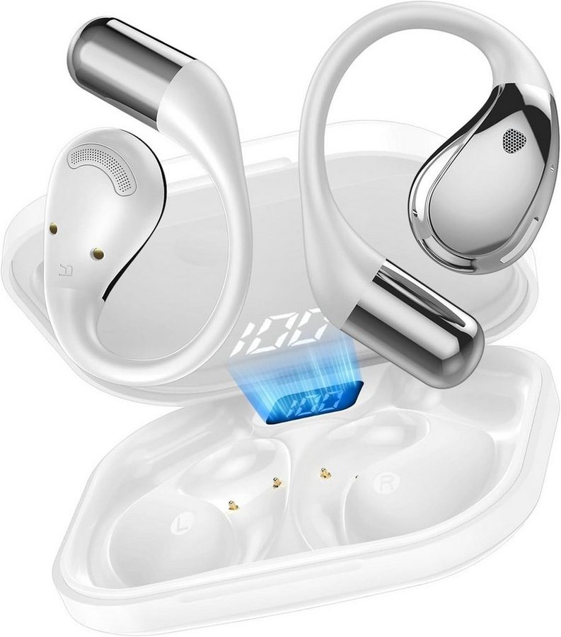 Forrlite 2026 Neue Open Ear Kopfhörer, In Ear Kopfhörer Bluetooth 6.0 Open-Ear-Kopfhörer (60H Spielzeit, IPX7 wasserdichte Bluetooth Open-Ear Sport Kopfhörer, Kopfhörer Kabellos Bluetooth HiFi Stereo mit Ohrhaken, ENC Noise Cancelling, HD-Mikrofon, kraftvollem Bass und komfortabler Passform für Sport, Büro und Alltag) von Forrlite