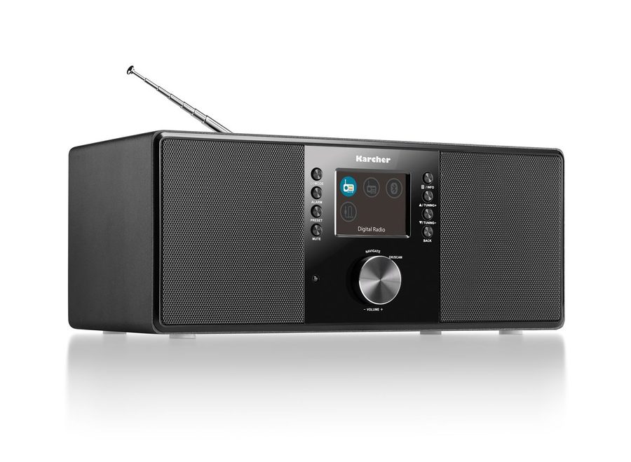 Kärcher DAB 5000+ Digitalradio (DAB+ / UKW-RDS, AUX-IN, Bluetooth, Wecker mit Dual-Alarm) schwarz von Kärcher