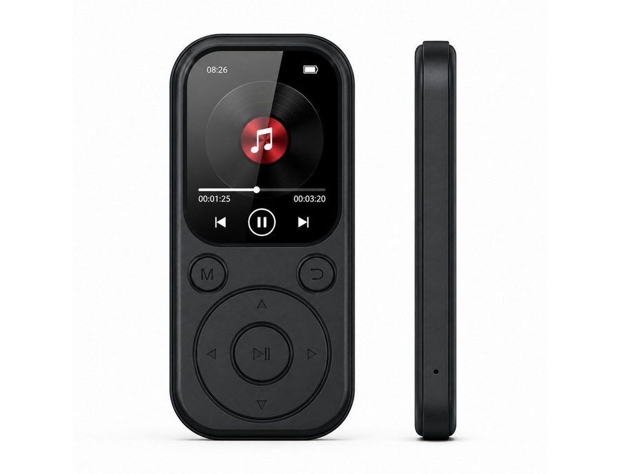 Lisabonde MP3-Player 64GB Bluetooth 5.4, 128GB erweiterbar, Recorder & Radio MP3-Player (64 GB, Bluetooth, HiFi Sound, verlustfreie Musik, E-Book-Reader, UKW-Radio) von Lisabonde