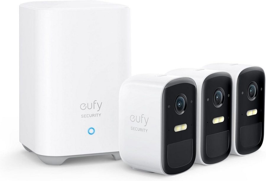 Anker eufy Überwachungskamera eufyCam 2C, 180Tage Akku, HD 1080p, IP67 wetterfest (3-tlg) von Anker eufy