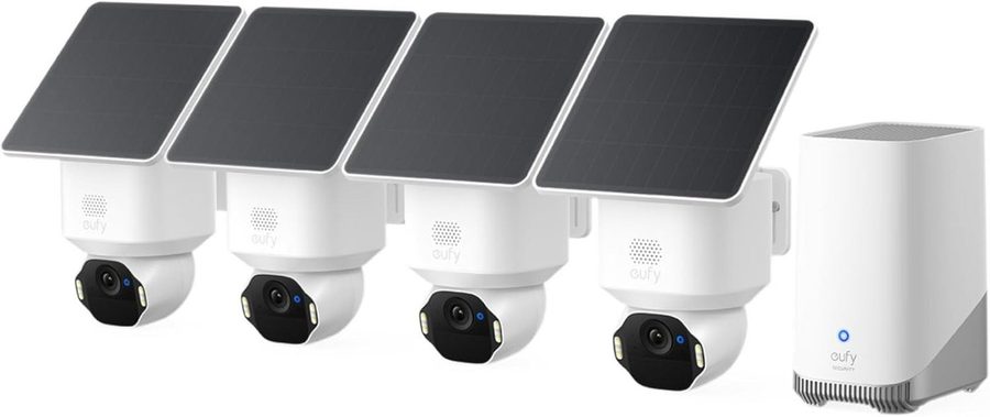 Anker eufy Überwachungskamera eufy eufyCam E42 4K Kabellose Solar-Überwachungskamera Außen (Außenbereich, 4-tlg., E42, Lokale Aufzeichnung) von Anker eufy