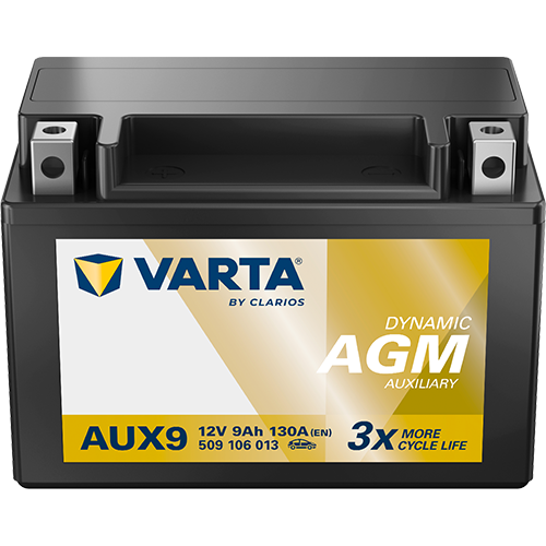 BVD VARTA Dynamic AUX9 Batterie 509106013K262, AUX9, 12 V, 9Ah, 130 A von BVD