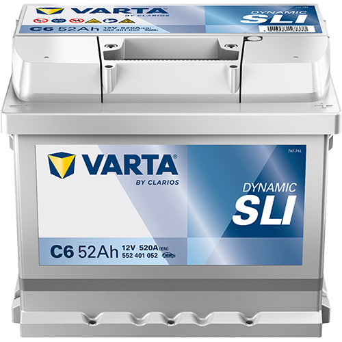 BVD VARTA Dynamic SLI C6 Batterie 552401052K262, C6, 12 V, 52 Ah, 520 A von BVD