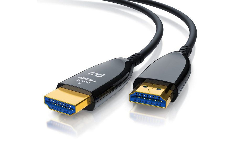 Primewire Glasfaser UHD, 8K @ 120 Hz, 4K @ 240 Hz (DSC), HDR10+, 3D, eARC, 15 m HDMI-Kabel, 2.1, HDMI Typ A (1501 cm), 48 Gbit/s, Ultra High Speed, ideal für Gaming, Streaming und Heimkino von Primewire