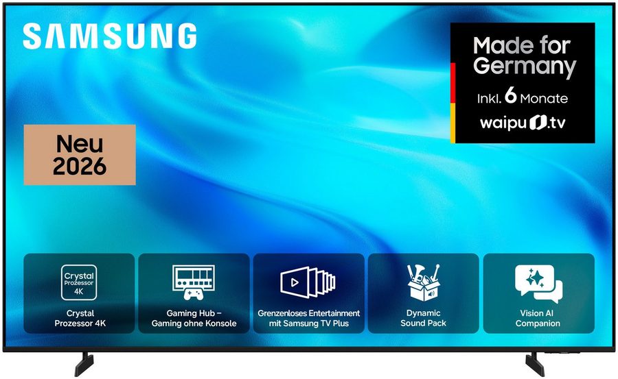 Samsung GU65U7099HU LED-Fernseher (163 cm/65 Zoll, 4K Ultra HD, Smart-TV, PurColor, HDR 10+, OTS Lite für 3D-Sound, Gaming Hub, AI Companion) von Samsung