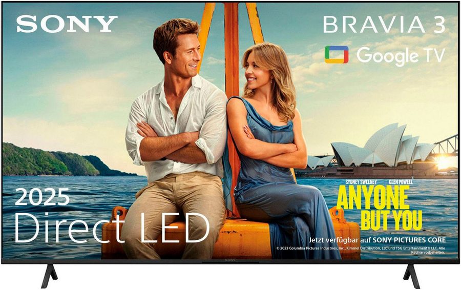 Sony K-50S3 DLED-Fernseher (126 cm/50 Zoll, 4K Ultra HD, Smart-TV, Google TV, X-Balanced Speaker, Dolby Vision/Atmos, IMAX, Google/Apple Cast, Game) von Sony