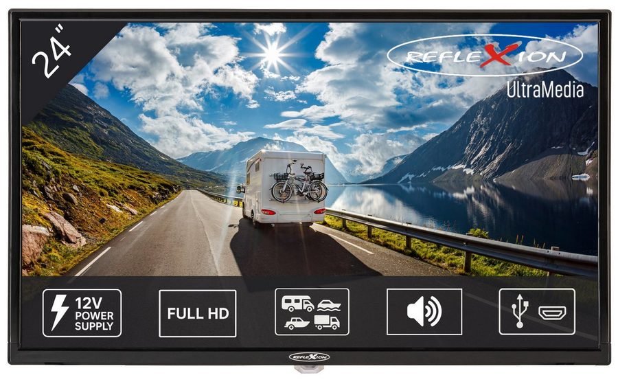 Reflexion LED2425 LED-Fernseher (60,00 cm/24 Zoll, Full HD, DC IN 12 V, Netzteil 230 V, DVB-T2HD / S2 / C, CI+SLOT, PVR) von REFLEXION
