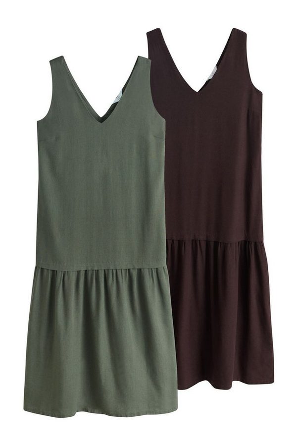 The Set Midikleid The Set Midikleid mit V-Ausschnitt, 2er-Pack (2-tlg) von The Set
