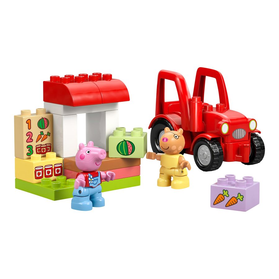 LEGO® Traktor und Marktstand (10468), LEGO DUPLO Peppa Pig Konstruktionsspielsteine, (18 St) von lego®