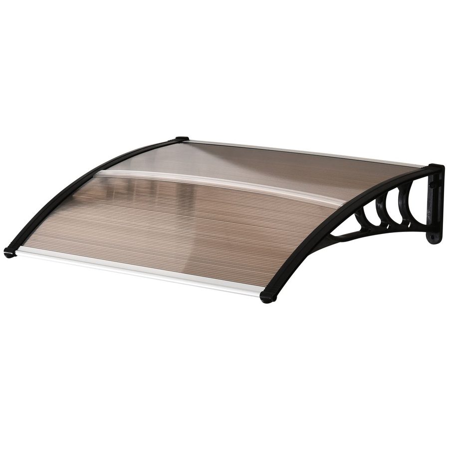 Outsunny Vordach Haustürvordach 120 x 75cm Pultvordach Überdachung Polycarbonat von Outsunny