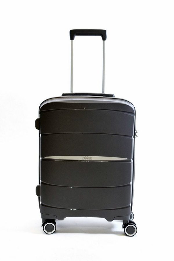 Zimmert Leather Hartschalen-Trolley Speetliner, Gr. S 55 cm, 4 Rollen Blau Grau leicht, Polypropylen mit TSA-Schloss von Zimmert Leather