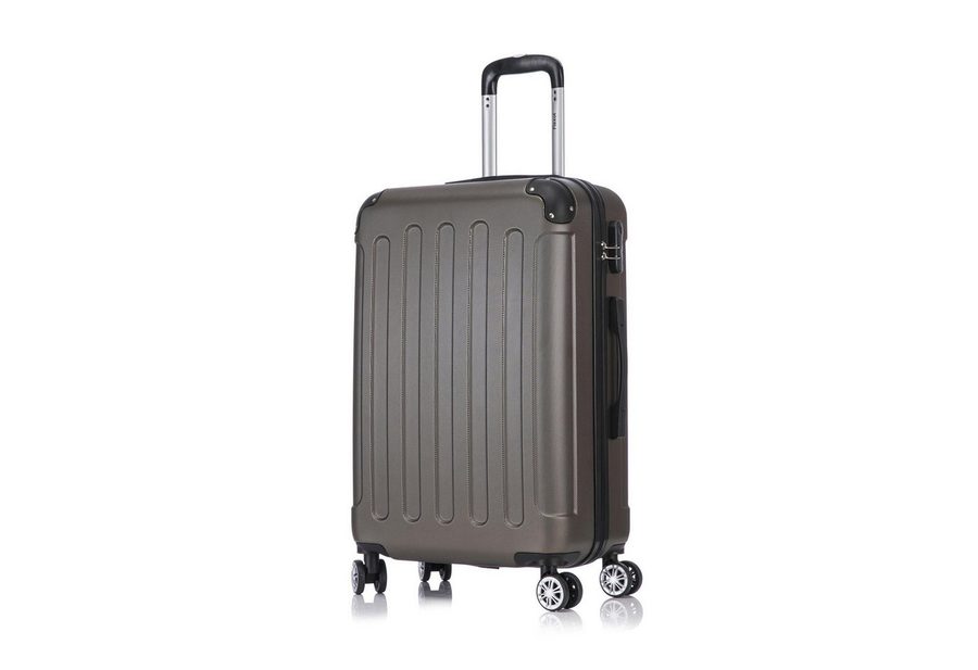 Flexot Hartschalen-Trolley F-2045 Kofferset, 360° Rollen, robuster Reisekoffer, Bordcase, 4 Rollen, Robuster und moderner Koffer mit vier 360° Rollen und Zahlenschloss von Flexot