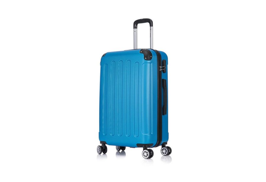 Flexot Hartschalen-Trolley F-2045 Kofferset, 360° Rollen, robuster Reisekoffer, Bordcase, 4 Rollen, Robuster und moderner Koffer mit vier 360° Rollen und Zahlenschloss von Flexot
