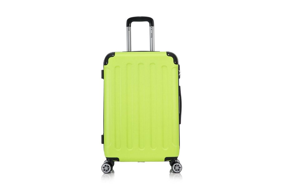 Flexot Hartschalen-Trolley F-2045 Kofferset, 360° Rollen, robuster Reisekoffer, Bordcase, 4 Rollen, Robuster und moderner Koffer mit vier 360° Rollen und Zahlenschloss von Flexot