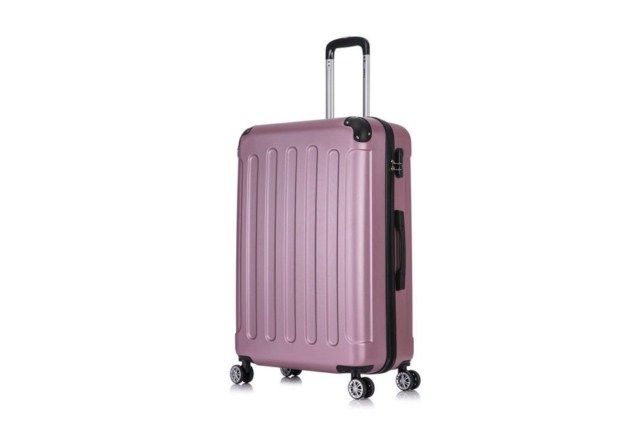 Flexot Hartschalen-Trolley F-2045 Kofferset, 360° Rollen, robuster Reisekoffer, Bordcase, 4 Rollen, Robuster und moderner Koffer mit vier 360° Rollen und Zahlenschloss von Flexot