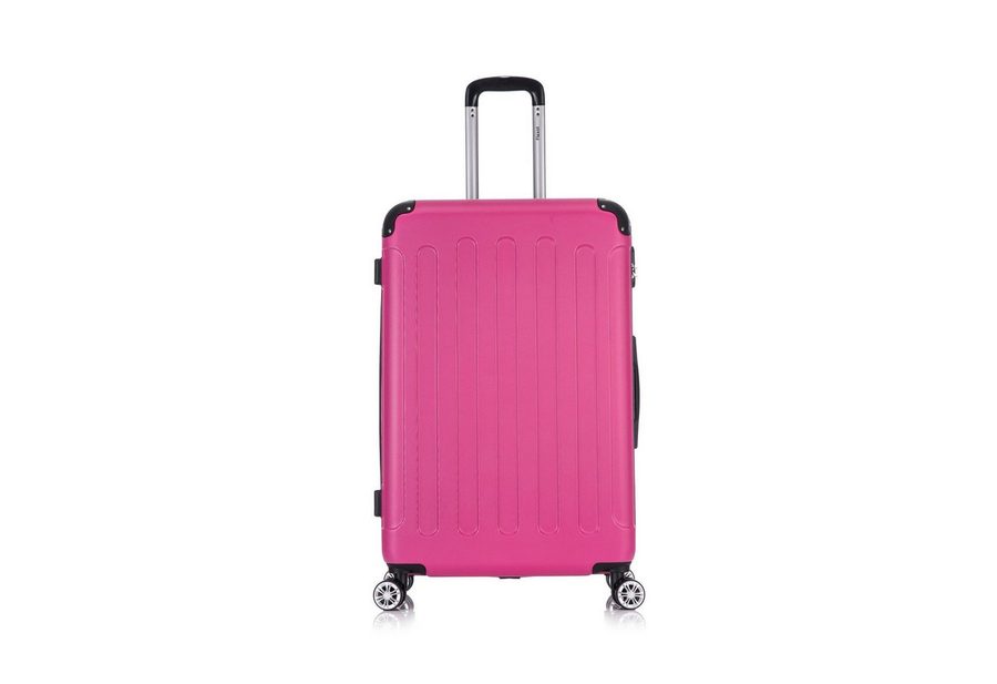 Flexot Hartschalen-Trolley F-2045 Kofferset, 360° Rollen, robuster Reisekoffer, Bordcase, 4 Rollen, Robuster und moderner Koffer mit vier 360° Rollen und Zahlenschloss von Flexot