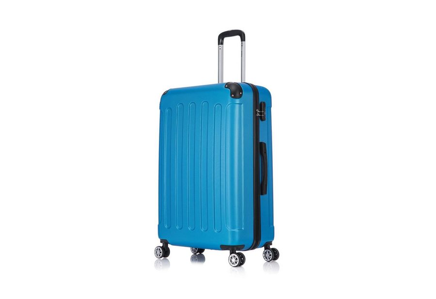 Flexot Hartschalen-Trolley F-2045 Kofferset, 360° Rollen, robuster Reisekoffer, Bordcase, 4 Rollen, Robuster und moderner Koffer mit vier 360° Rollen und Zahlenschloss von Flexot