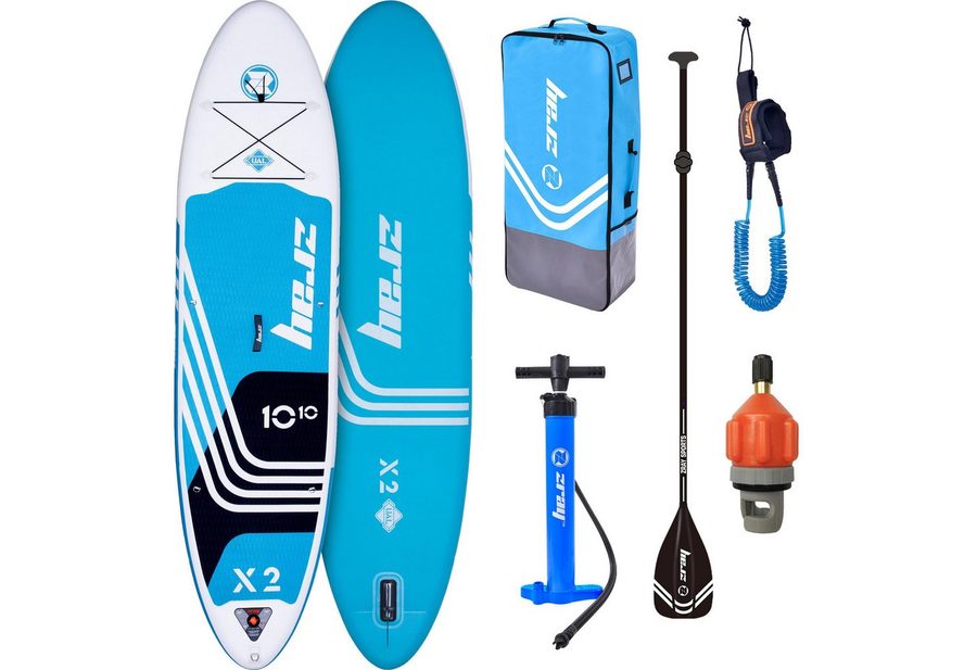 zray Inflatable SUP-Board X2 All Around Premium Stand Up Paddling Komplettset 330x81x15cm, All Around X-Rider, (Starkes Allround-SUP für Familien und Fortgeschrittene, 6 tlg., Stand Up Paddling Board Komplettset), für alle Gewässer geeignet von zray