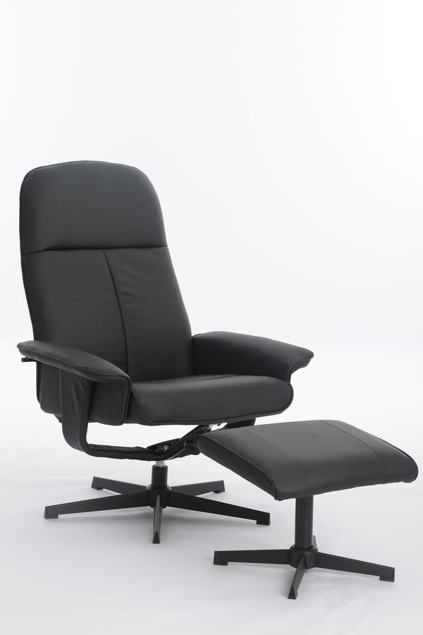 Happy Home Relaxsessel mit Hocker HWP58-SCH schwarz von Happy Home
