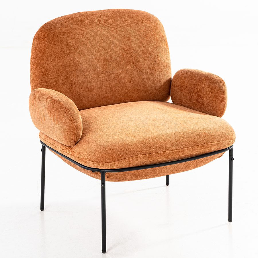 Hardin 1fachgut Freizeitstuhl mit Rückenlehne und Stahlrahmen, ca. 73 x 78,5 x 80 cm - Orange von Hardin 1fachgut