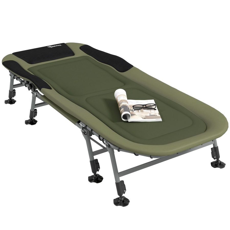 Outsunny Campingbett Feldbett klappbar Reisebett bis 180kg belastbar Oxford Grün von Outsunny
