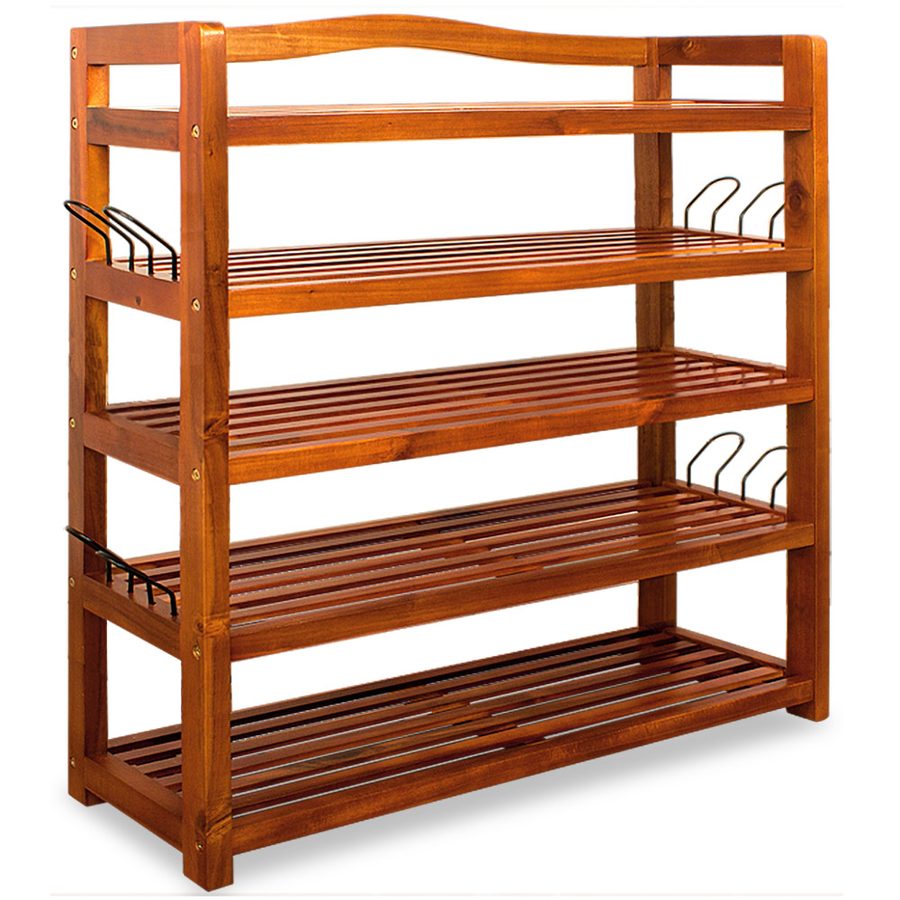 HC Home & Living Allzweckregal mit 5 Etagen aus Akazienholz, ca. 74 x 26 x 82 cm – Braun von HC Home & Living
