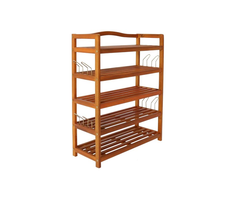 TRENDSTABIL Allzweckregal mit 5 Etagen aus Akazienholz, ca. 94 x 82 x 26 cm - Braun von TRENDSTABIL