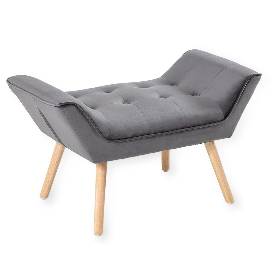 Happy Home Hocker, ca. 90 x 48 x 54 cm - Dunkelgrau von Happy Home