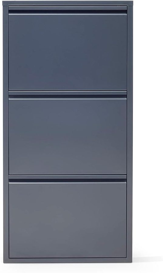 Arga Home Schuhkipper mit 3 klappen aus Metall, ca. 15 x 50 x 103,5 cm von Arga Home
