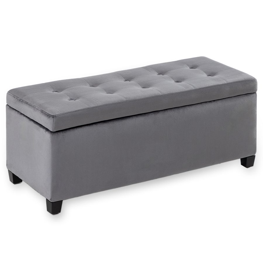 Happy Home Aufbewahrungsbank, ca. 102 x 42 x 41 cm - Dunkelgrau von Happy Home