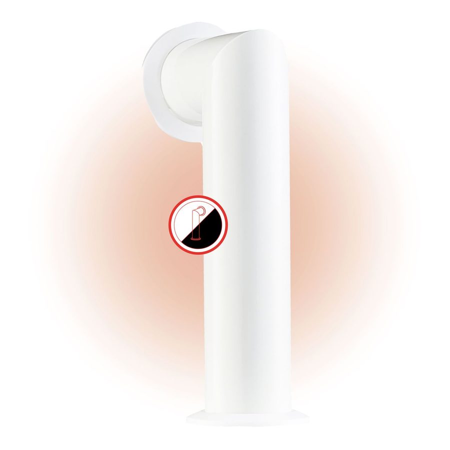 KAMINIO KAMINIO Ofenrohr MAX für Elektrokamine - Nachbildung eines Schornsteins mit Rosette - Weiß von KAMINIO
