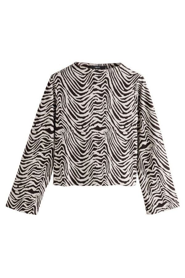 Next Blusenshirt Hochgeschlossenes, langärmeliges Jacquard-Oberteil (1-tlg) von Next