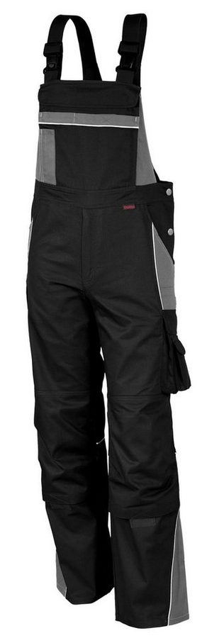 Qualitex Workwear Arbeitslatzhose strapazierfähige PROfessionals Latzhose aus faserverstätktem Gewebe (1-tlg) MG 245 g Blaumann - 15 Taschen - pflegeleichte Arbeitshose - Waschbar von Qualitex Workwear